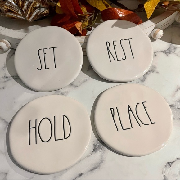 NWT/Rae Dunn bundle! Ceramic measuring cups & coasters. - Picture 6 of 14